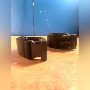 Two Black Buckle Belts